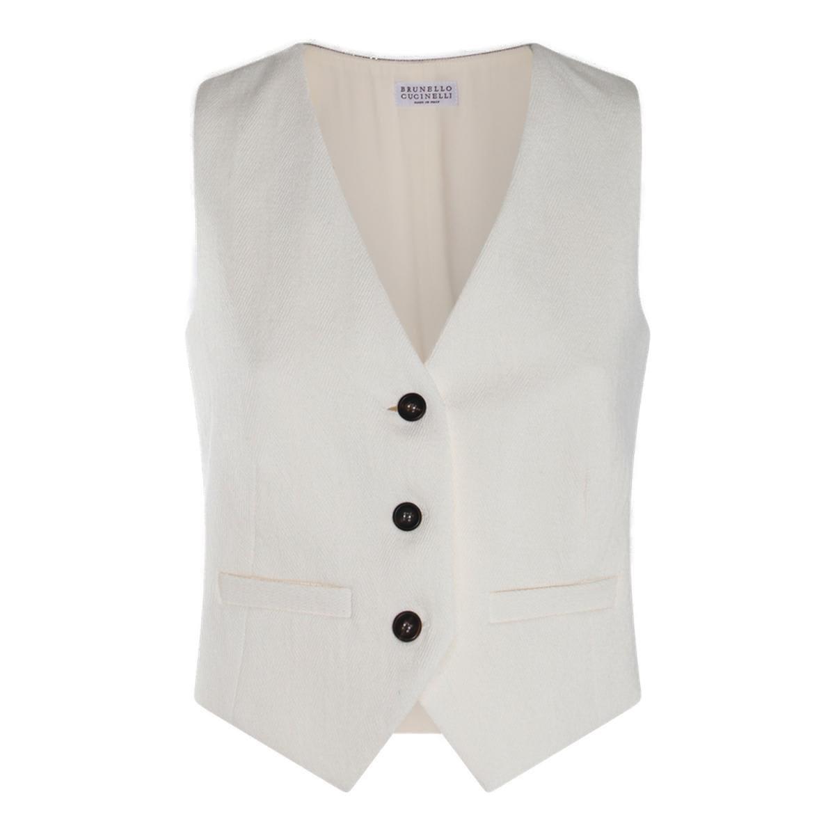 【送料&関税込】Brunello Cucinelli Herringbone-pattern V-nec