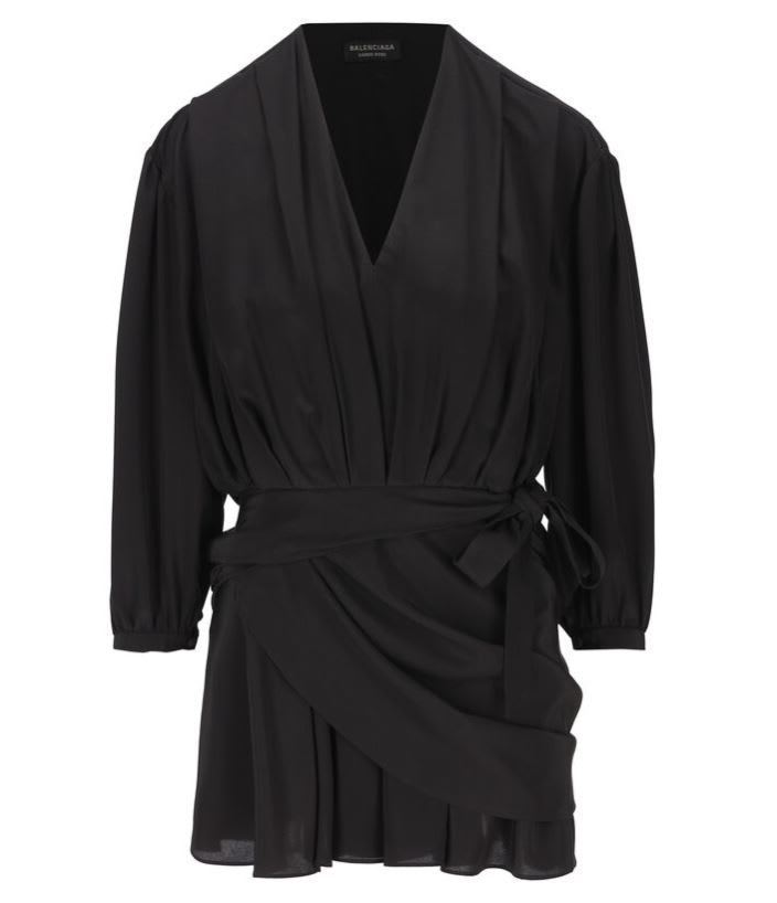 【送料&関税込】Balenciaga Draped Silk Dress
