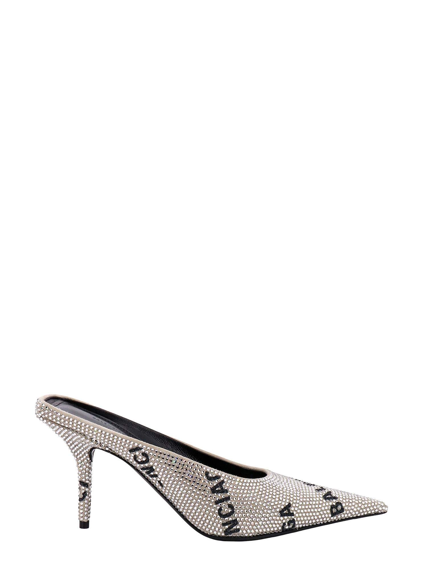 【送料&関税込】Balenciaga Embellished Suede Square Knife Mu