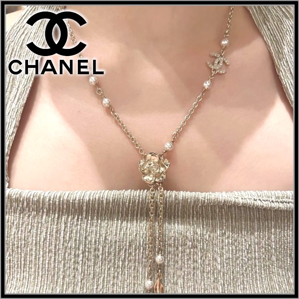 パール×フラワーが素敵♪【CHANEL】ネックレス