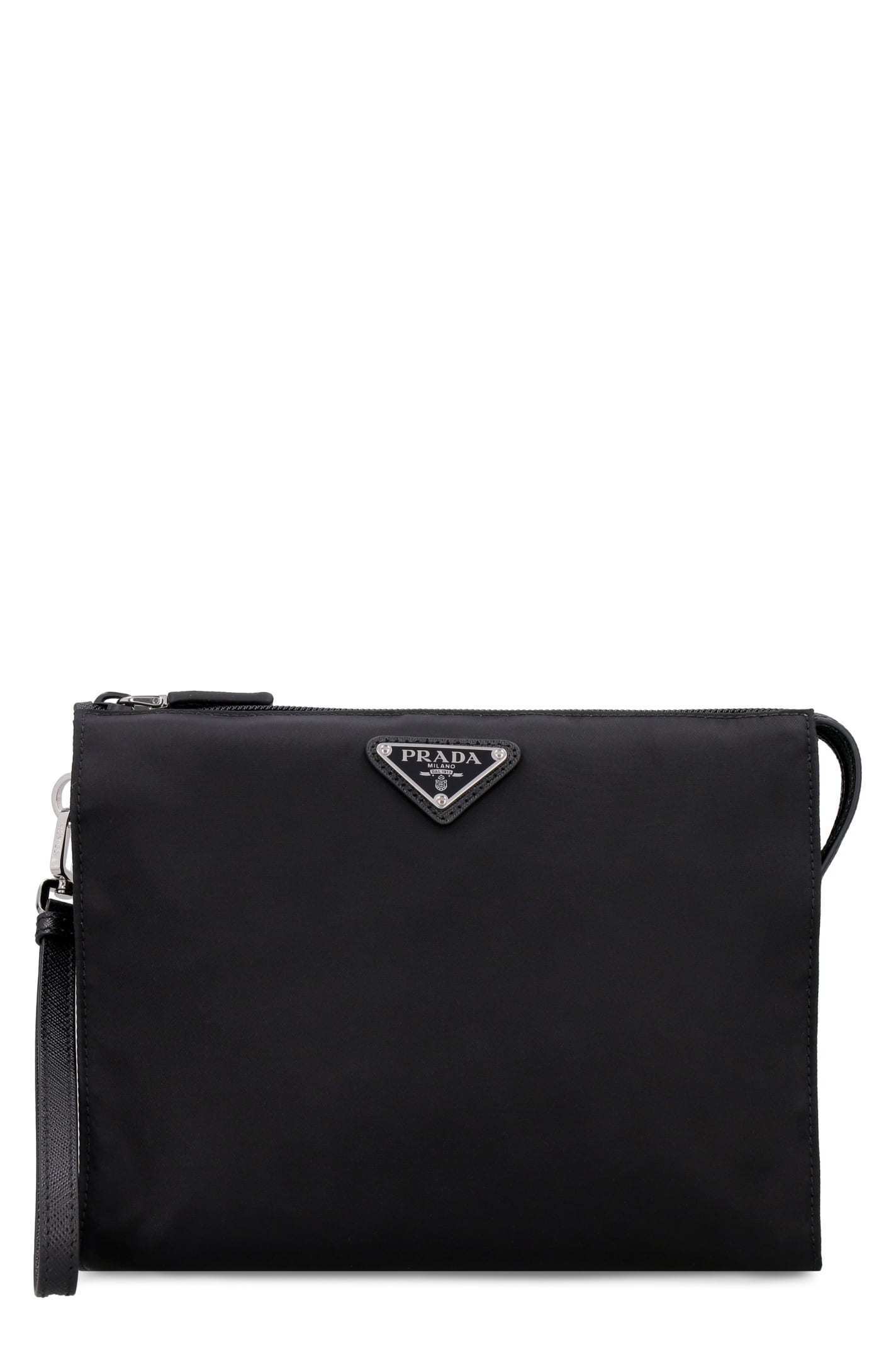 【送料&関税込】Prada Nylon Pouch-bag With Logo