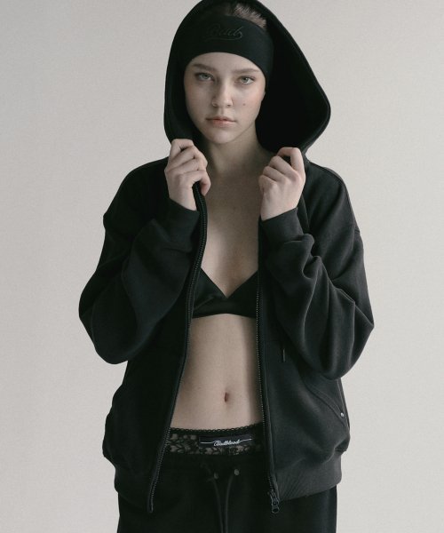 アウターその他 BADBLOOD Beyond soft hooded zip-up black