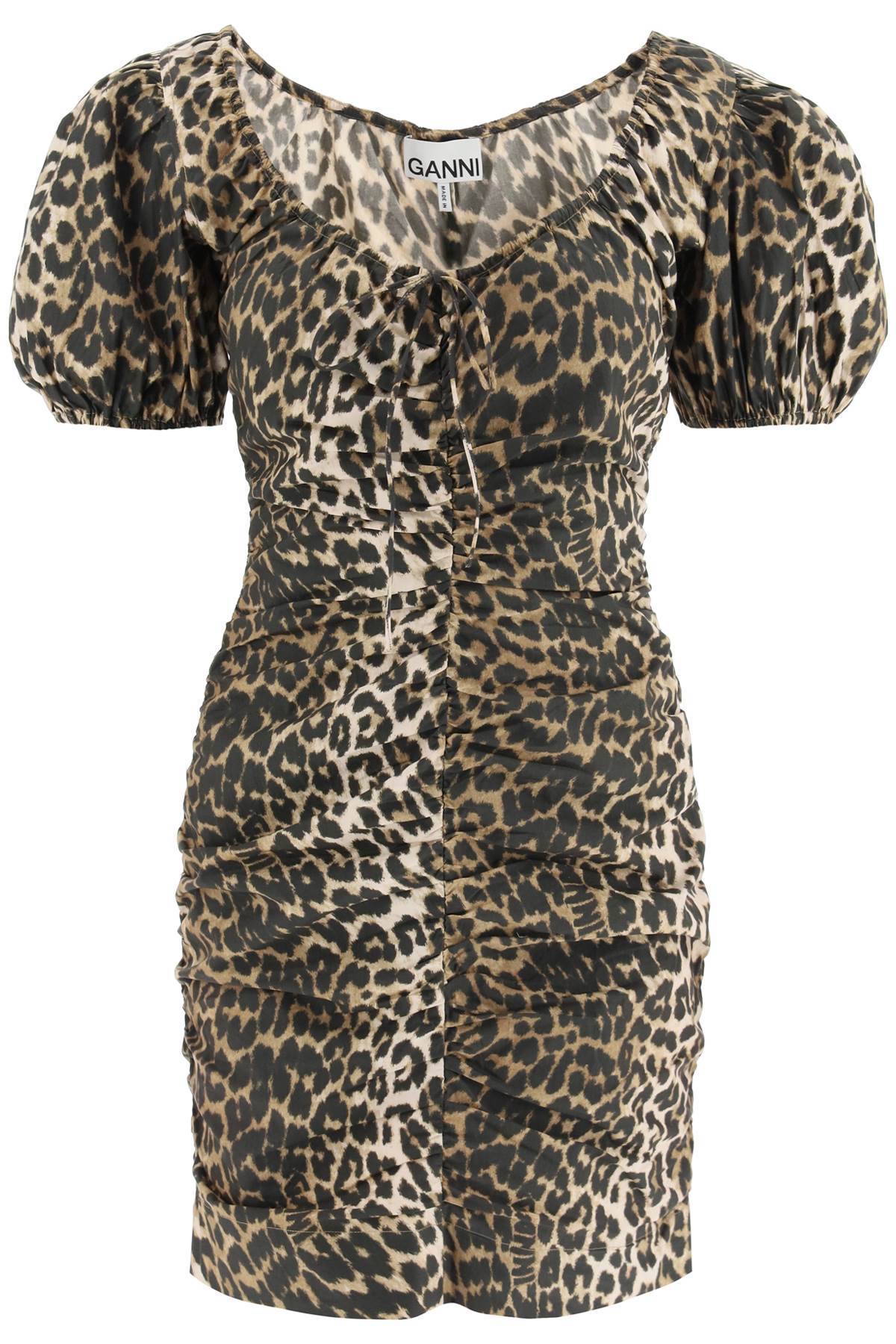 【送料&関税込】Ganni Leopard Mini Dress