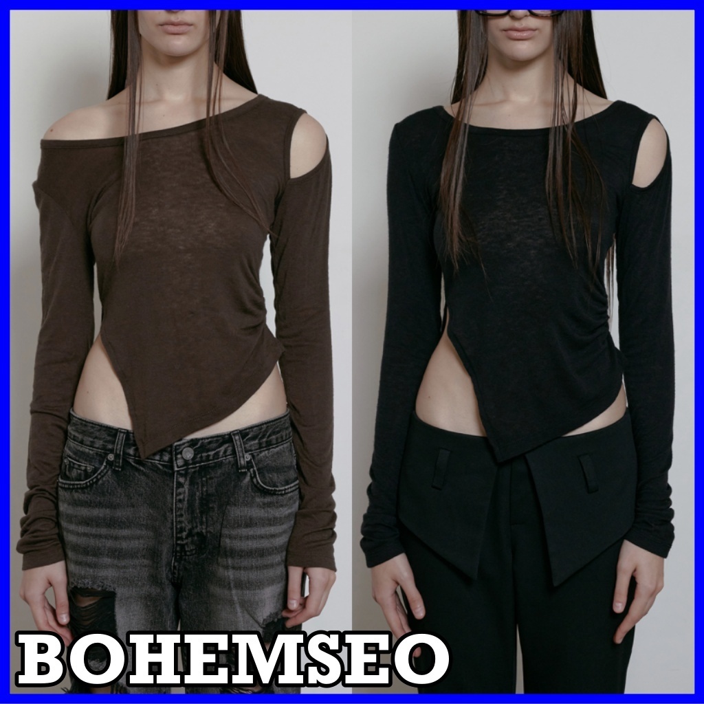 【BOHEMSEO】SLEEVE HOLE SHIRRING TOP [正規品/関税・送料込み]