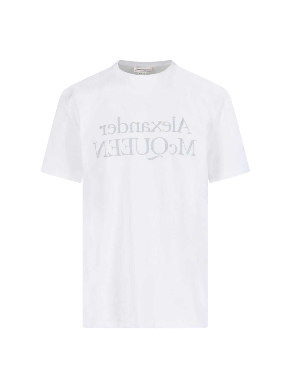 【送料&関税込】Alexander McQueen Reflective Logo Printed T-