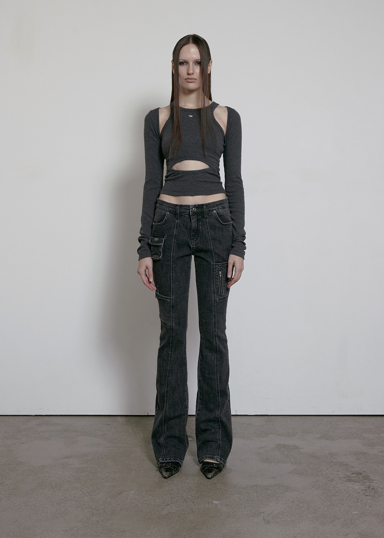 BOHEMIAN SEOUL】BOHEMSEO SIDE POCKET BOOTCUT JEANS[正規品]