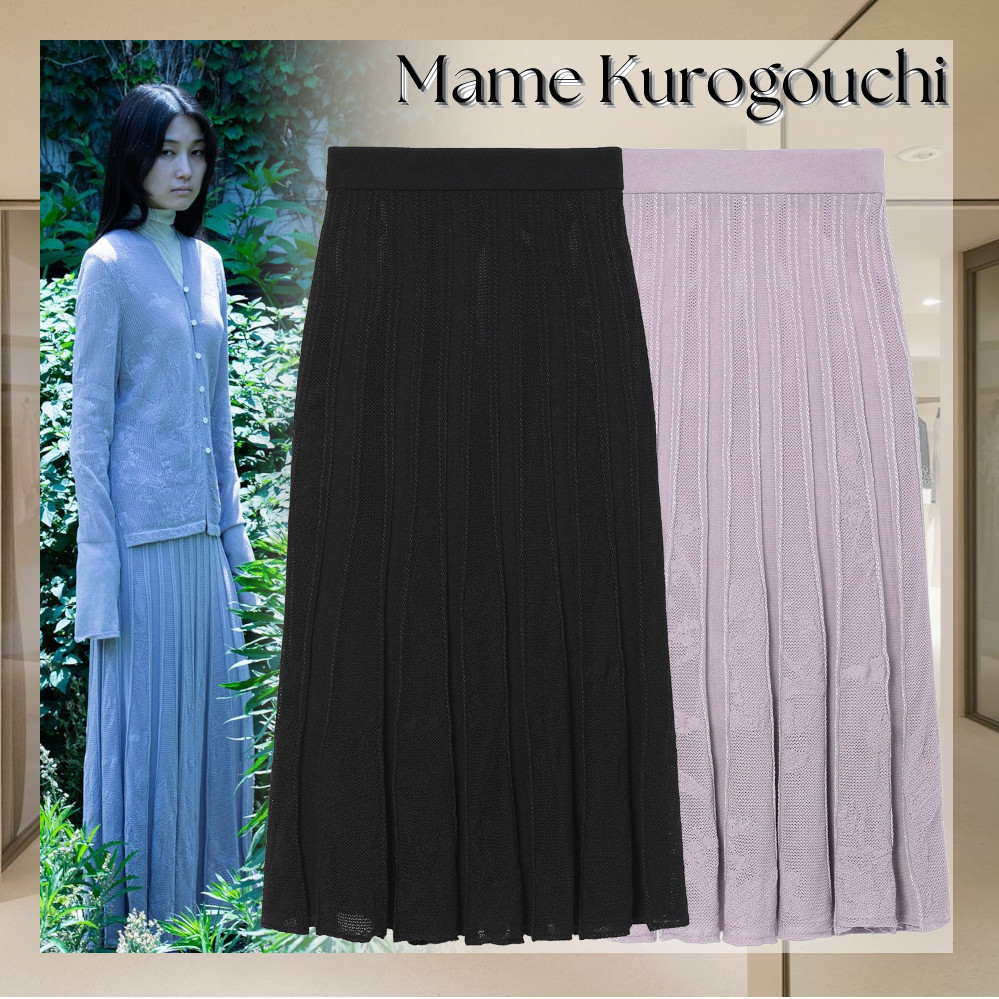 希少 黒入荷！ mame kurogouchi ニットスカート スカート