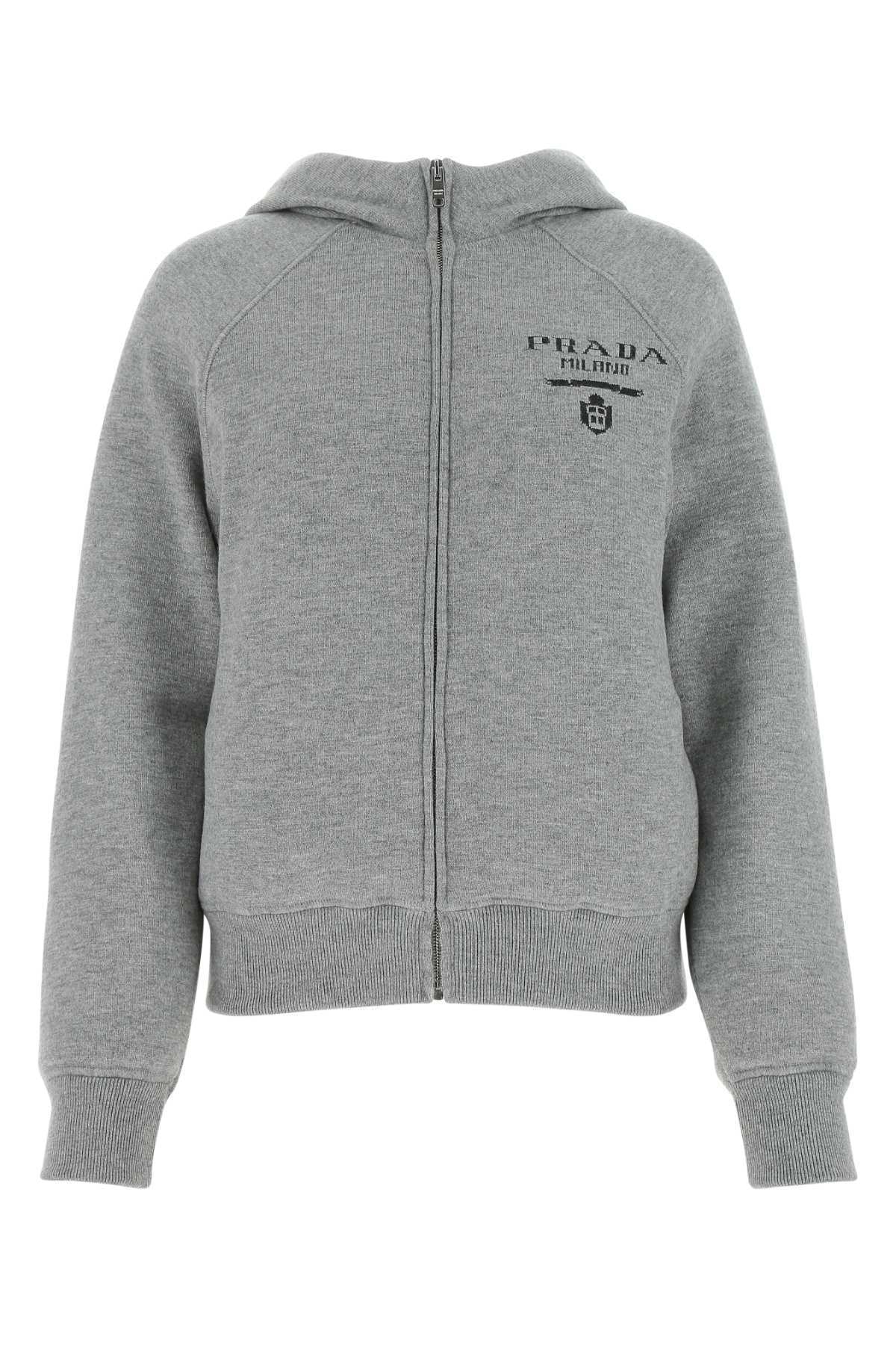 【送料&関税込】Prada Grey Cashmere Blend Down Jacket