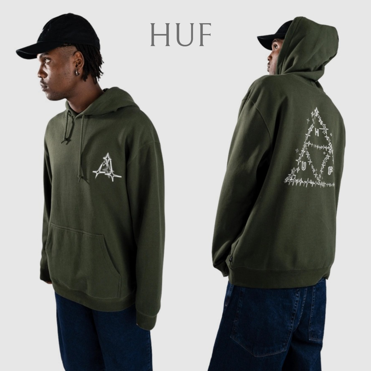 ＊HUF＊ハンターグリーン＊Gleam P/O Hoodie フーディー