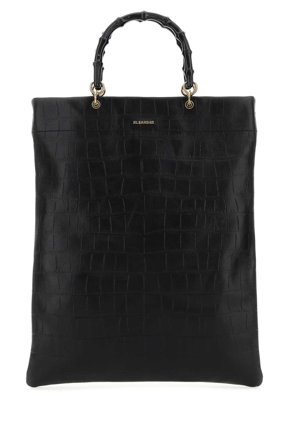 【送料&関税込】Jil Sander Black Leather Medium Shopping Bag