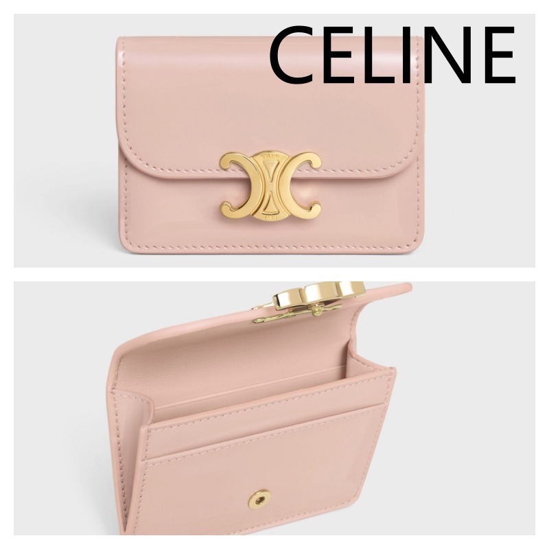 【関送込み】CELINE パテントカーフトリオンフカードケース
