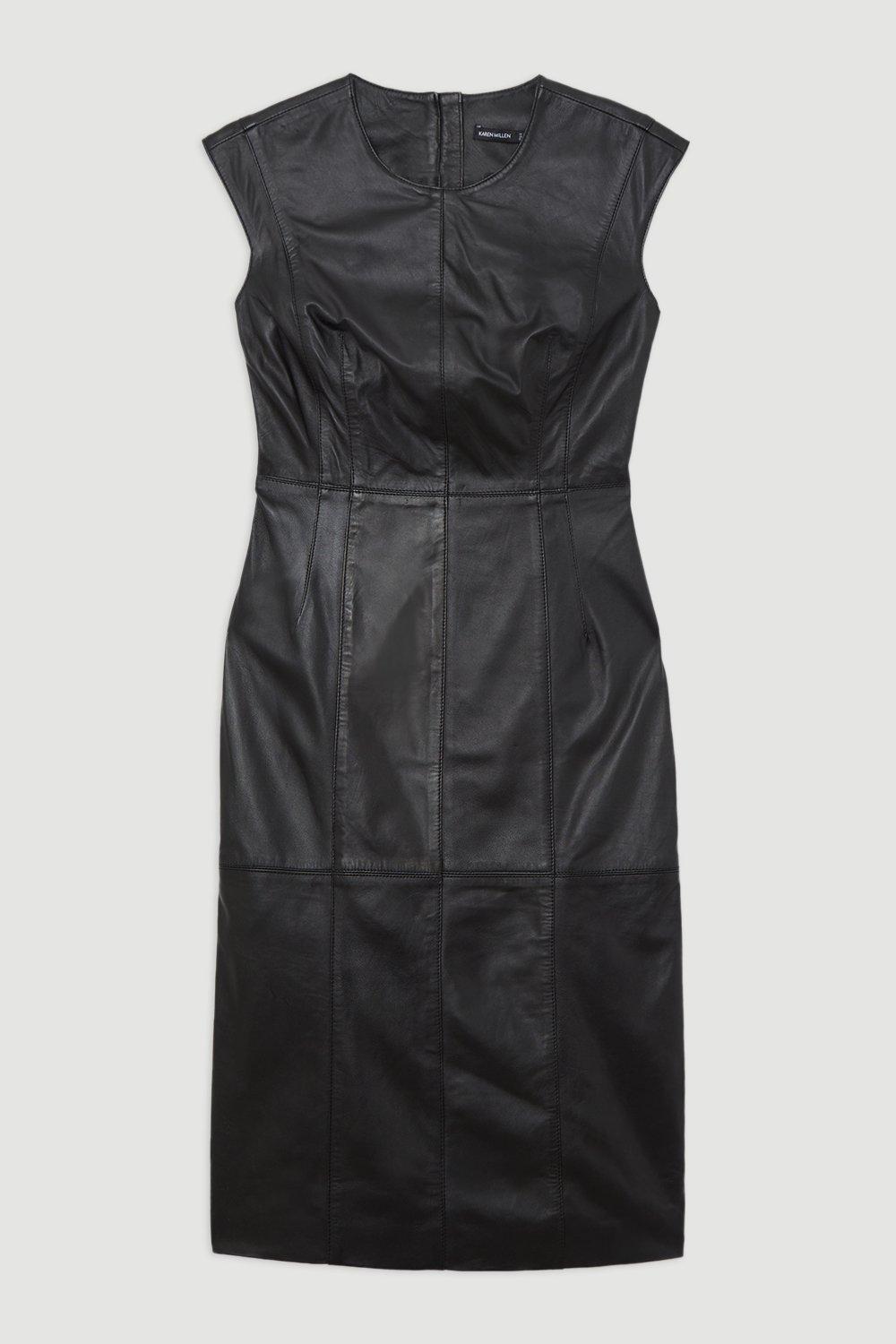 日本未入荷★Karen Millen レザーペンシルワンピース 日本未入荷☆Karen Millen レザーペンシルワンピース
