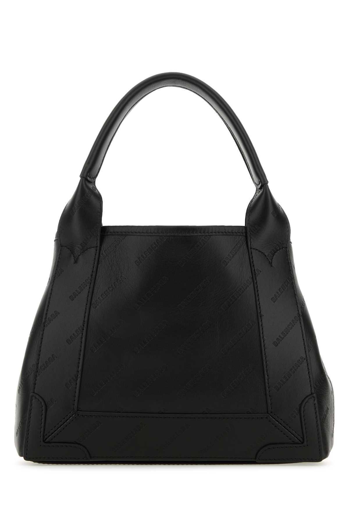 【送料&関税込】Balenciaga Black Leather Cabas Navy Xs Handb