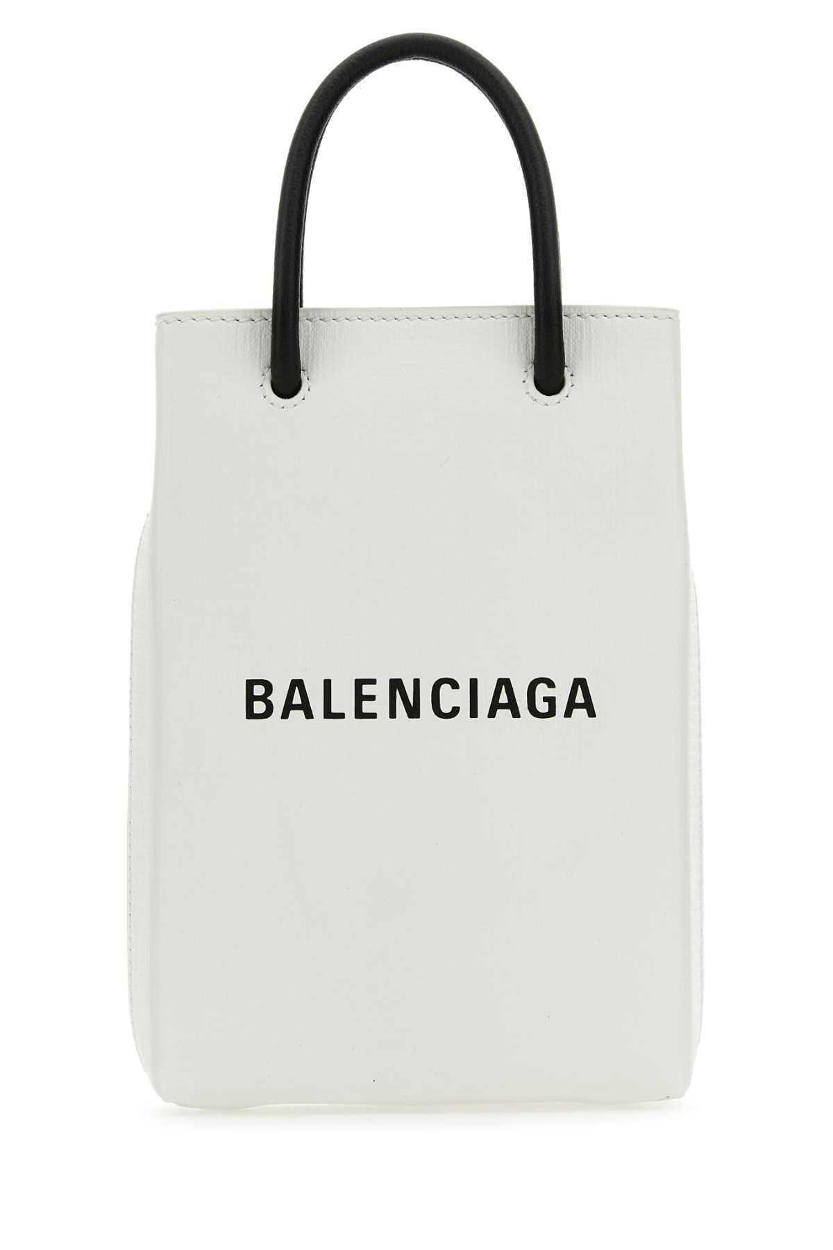 【送料&関税込】Balenciaga White Leather Phone Case