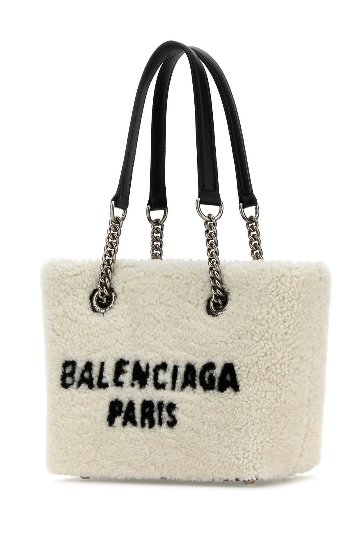 【送料&関税込】Balenciaga White Shearling Duty Free S Handb