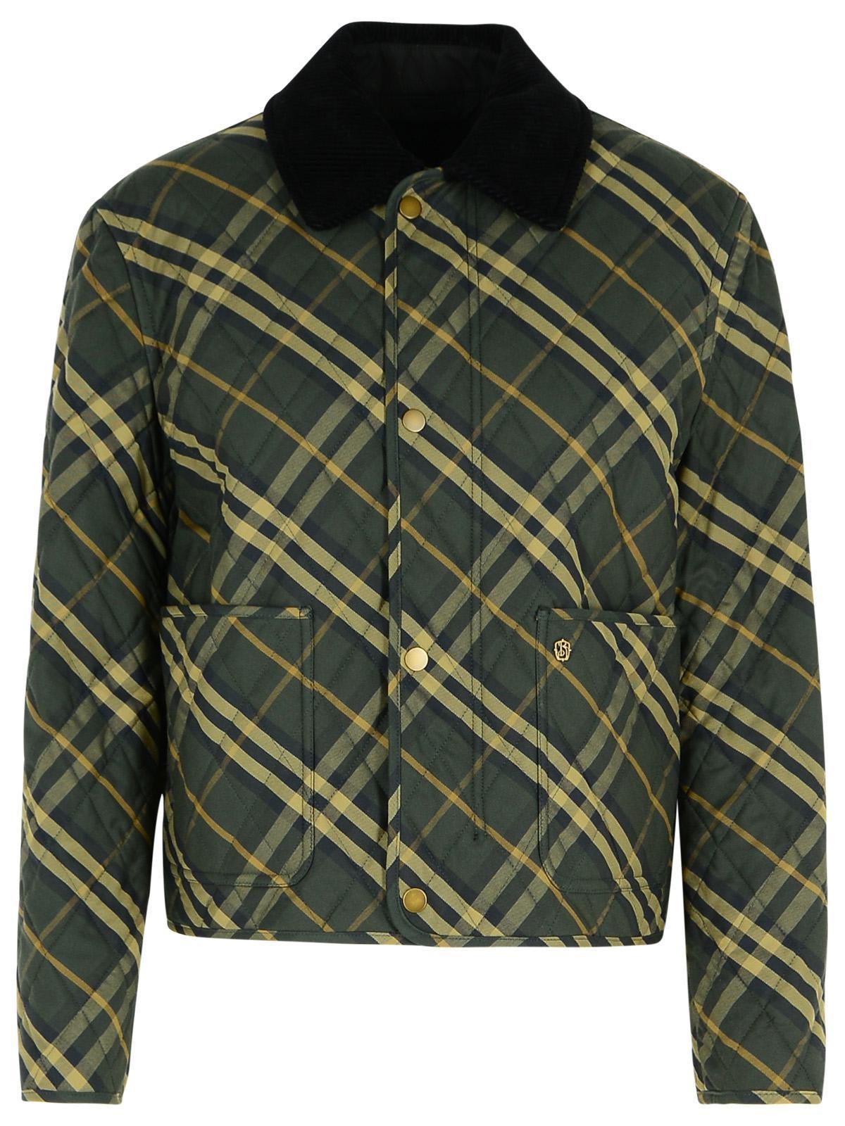 【送料&関税込】Burberry check Green Cotton Jacket