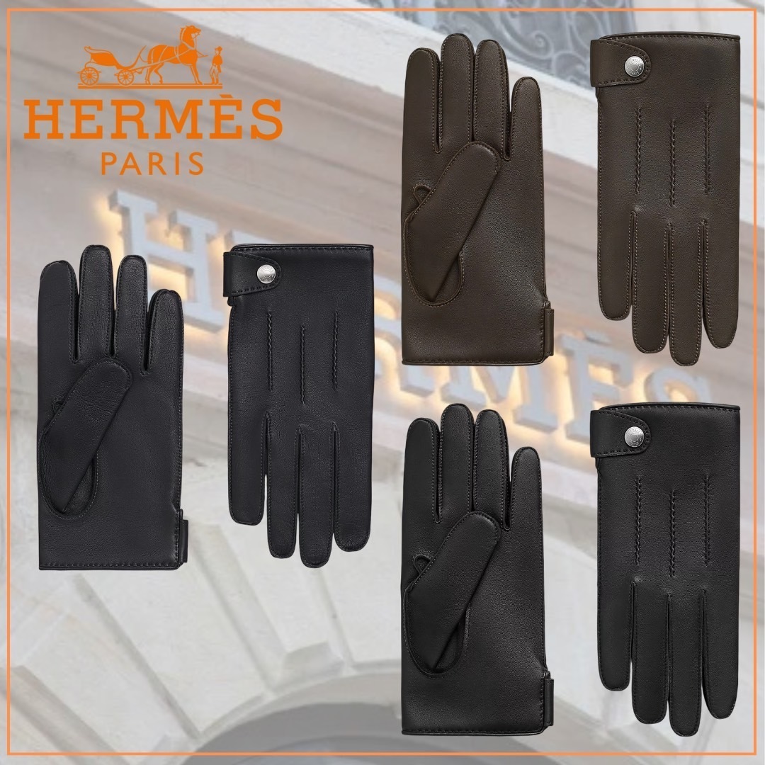 高級感ある上質レザー♪【HERMES】《Hubert》手袋 グローブ