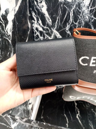 【イチ押し】CELINE レディース ウォレット 財布 Black×Gold