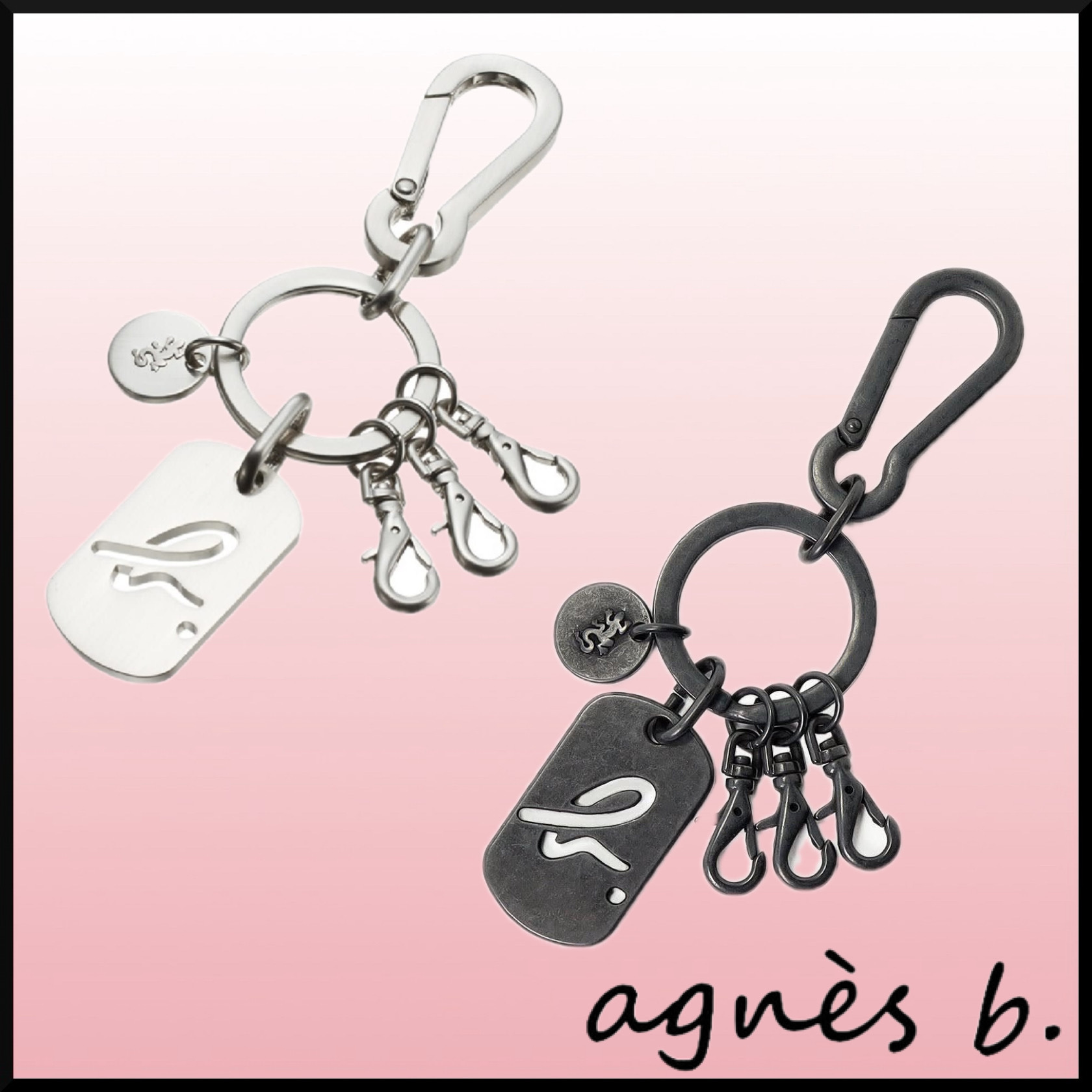 定番人気☆agnes b. VOYAGE HOMME キーホルダー☆シンプル