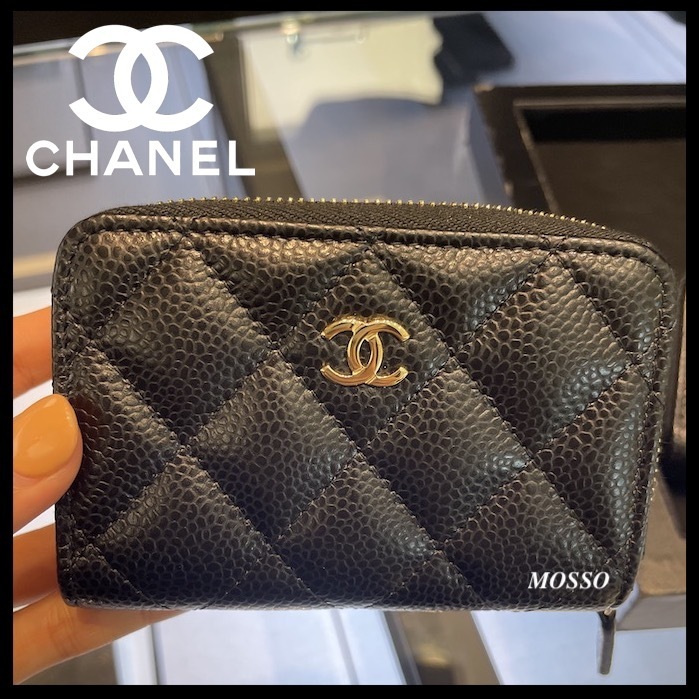 【永遠の愛されスタイル】 CHANEL ジップコインパース ゴールド