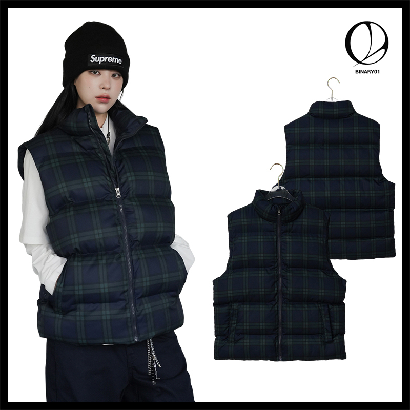 ★関税/送料込★Binary01★Rinder check padded vest