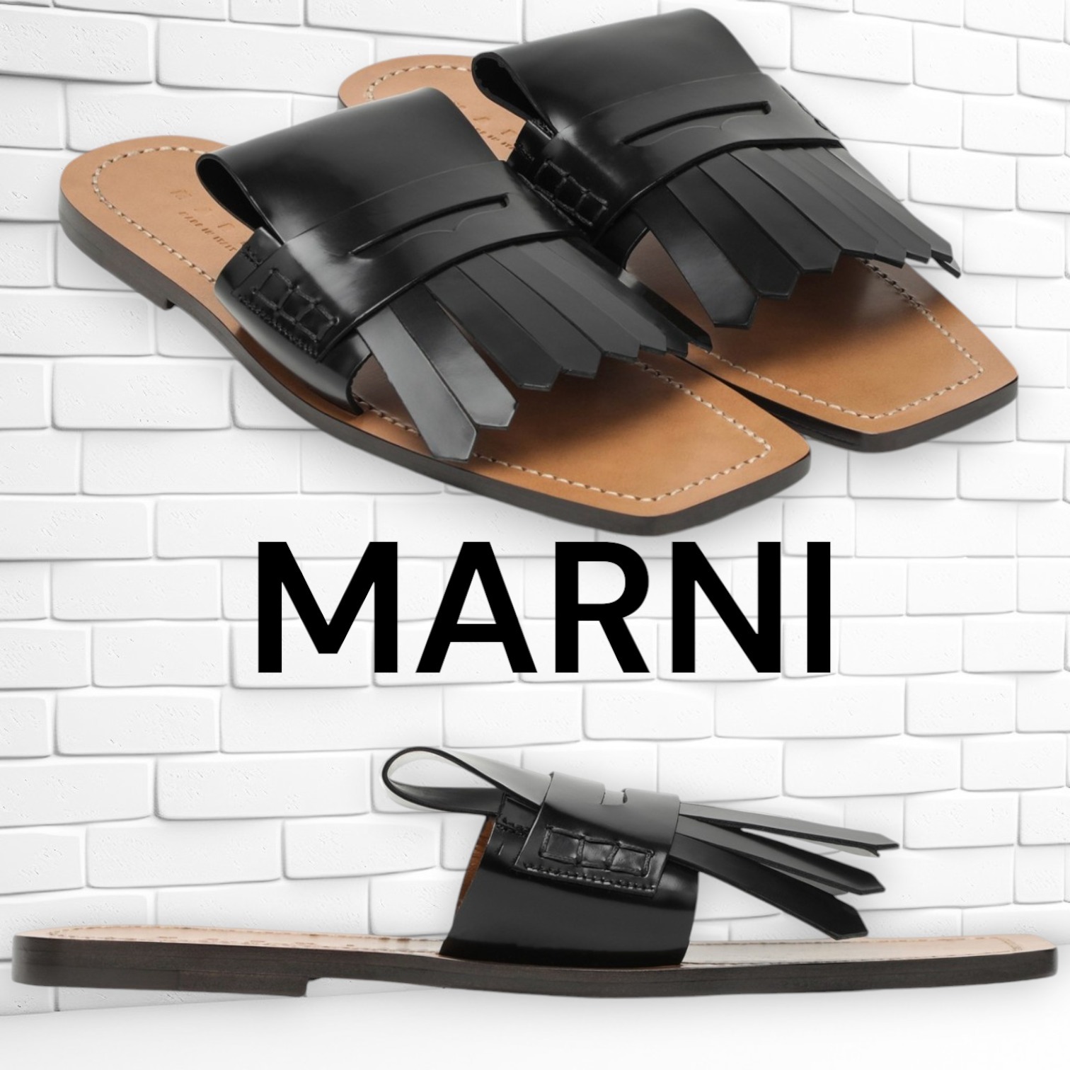 MARNI★マルニ レザーバンビサンダル