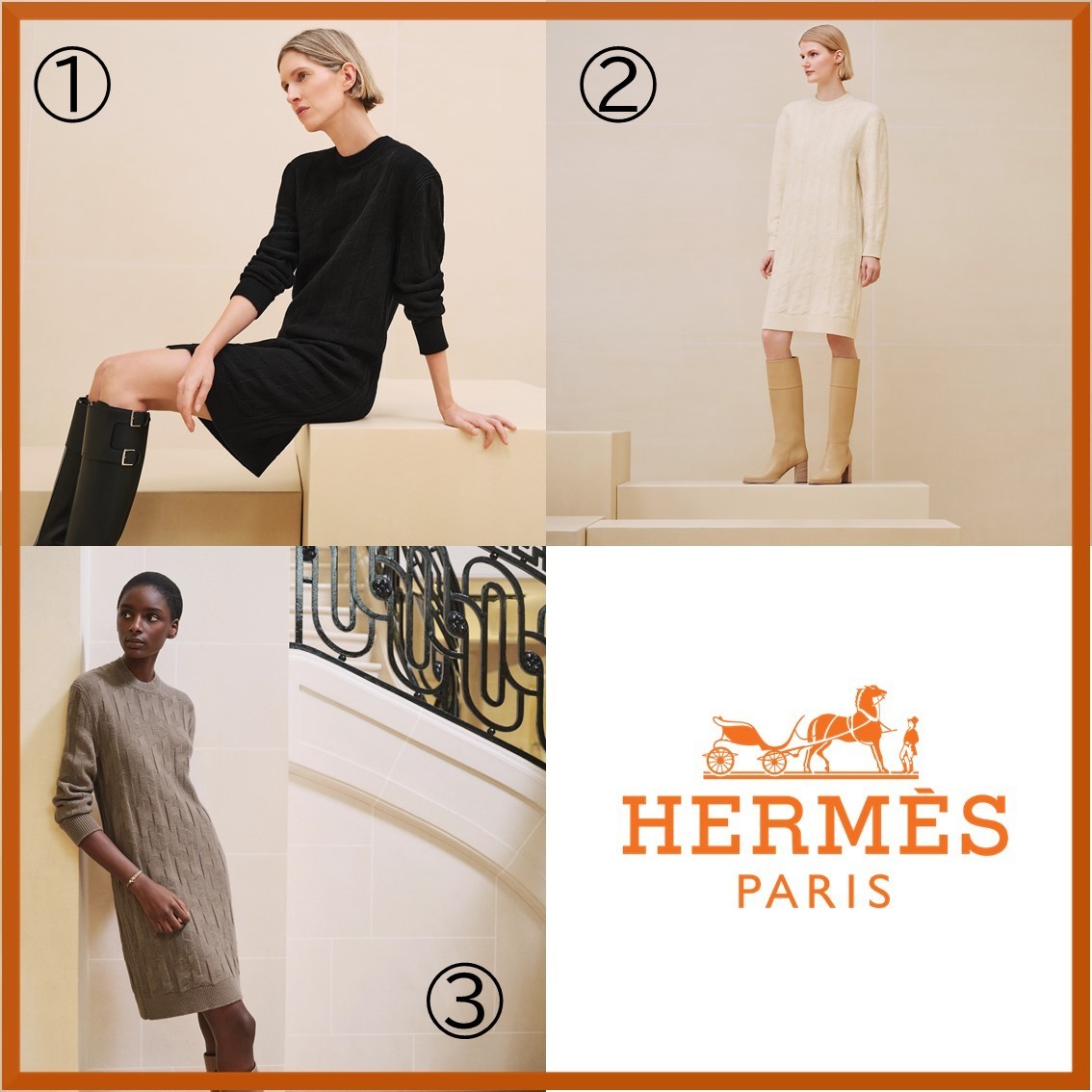 【新作☆お洒落】HERMES スウェットシャツドレス