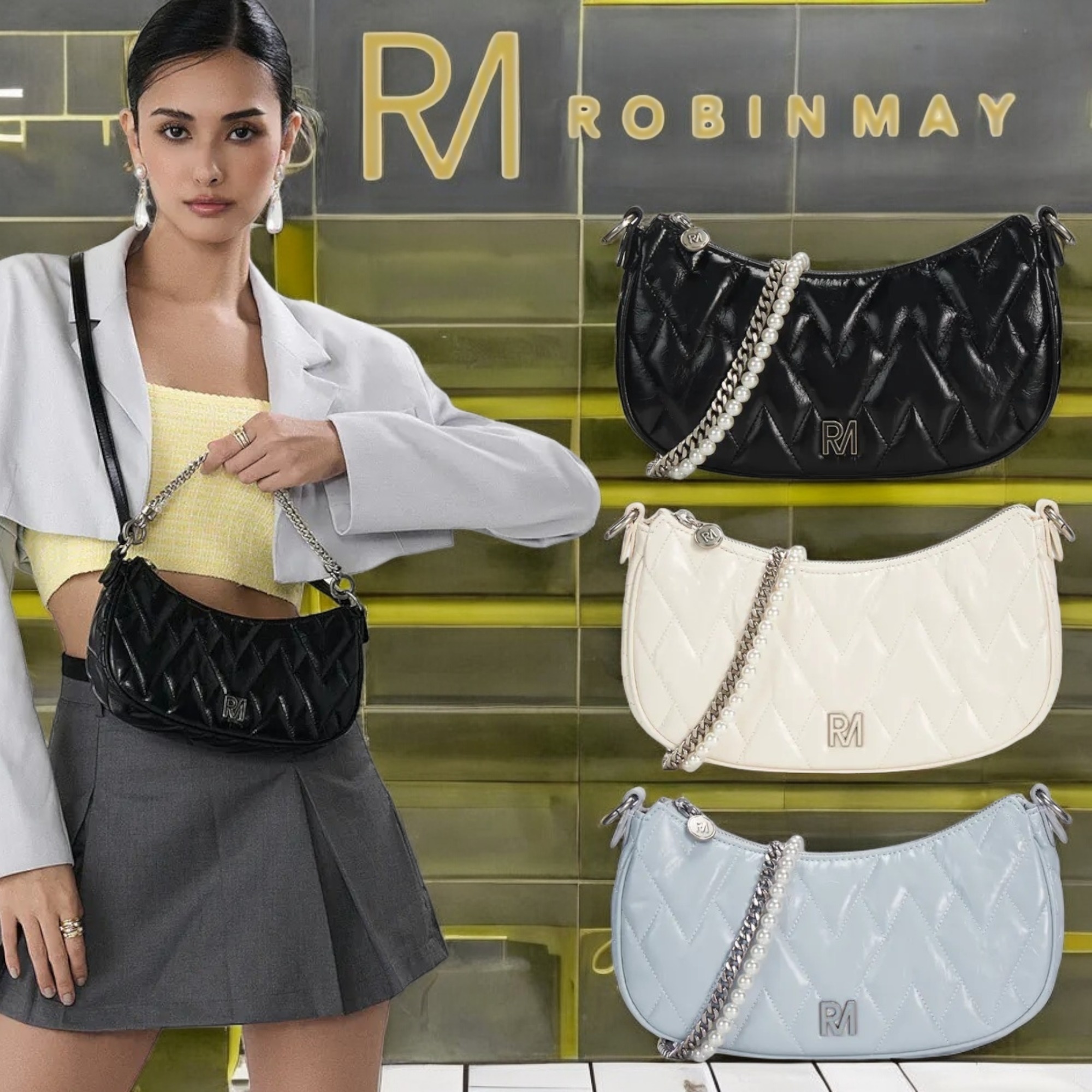 ROBINMAY◆2way ショルダーバッグ 蔓心彎月肩背包 B250◆送料込
