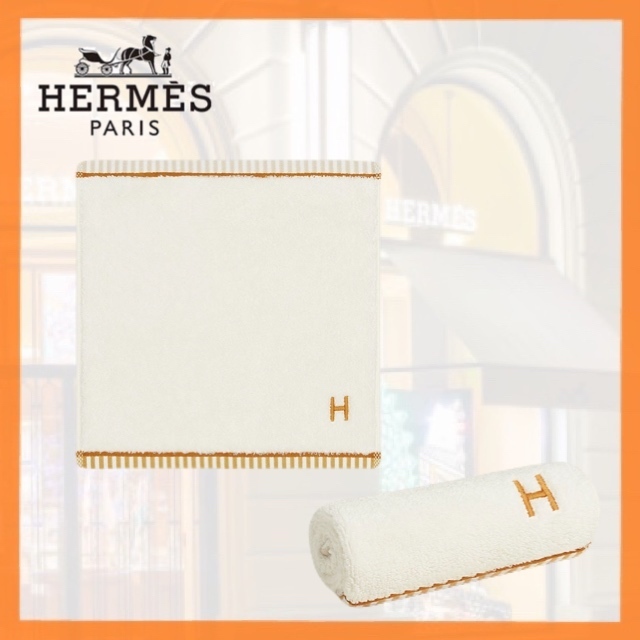 プレゼントにおすすめ♪HERMES エルメス ハンドタオル