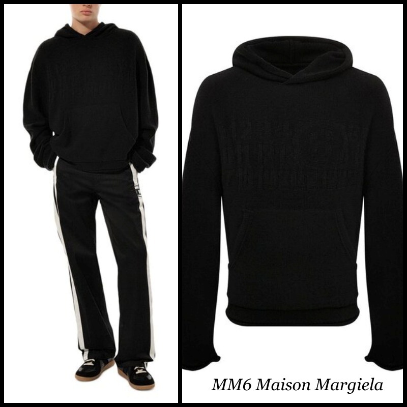 【関税込】人気◆MM6 Maison Margiela◆ロゴ ウール パーカー