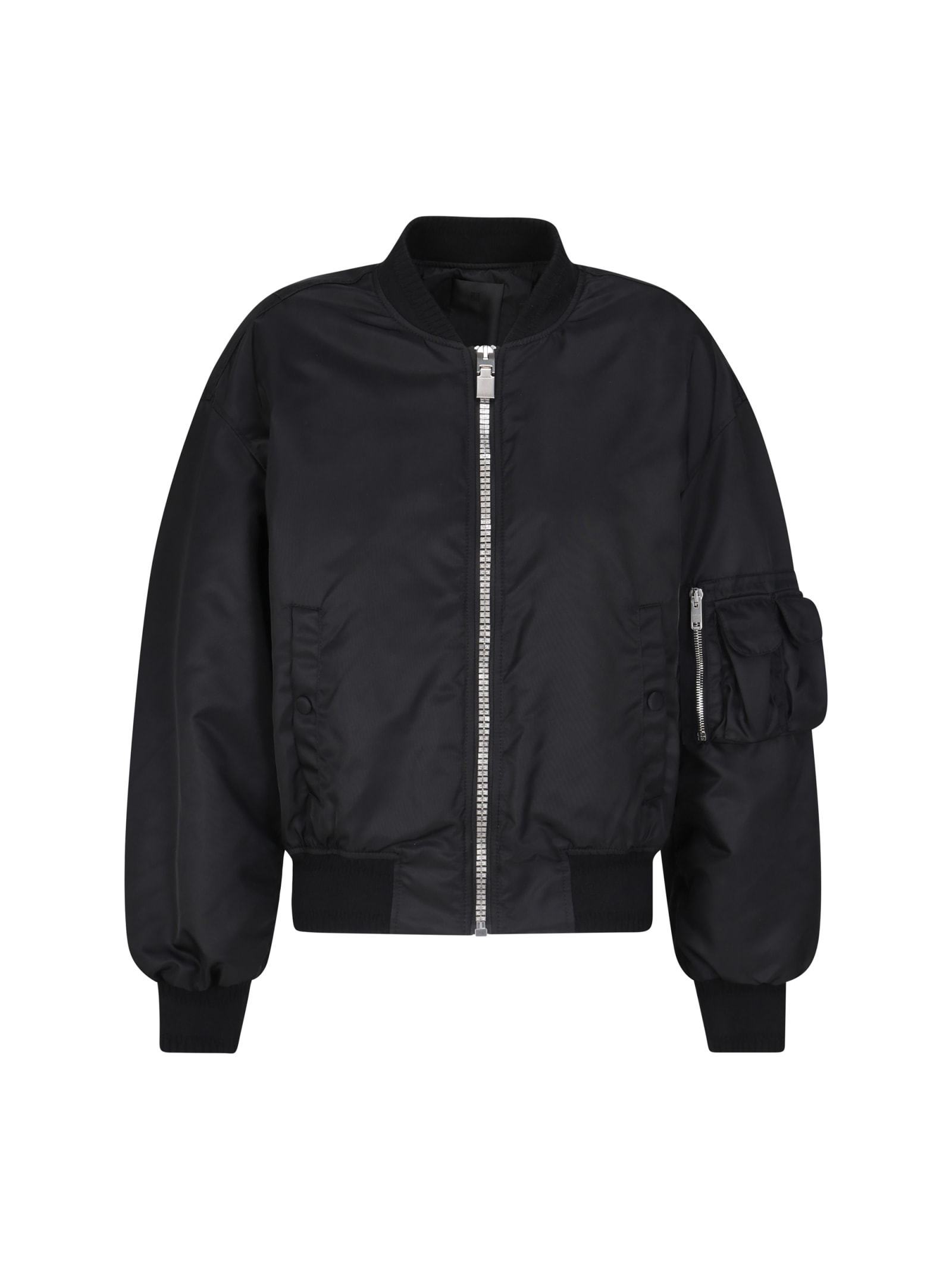 【送料&関税込】Black Givenchy Bomber Jacket With Pocket Det