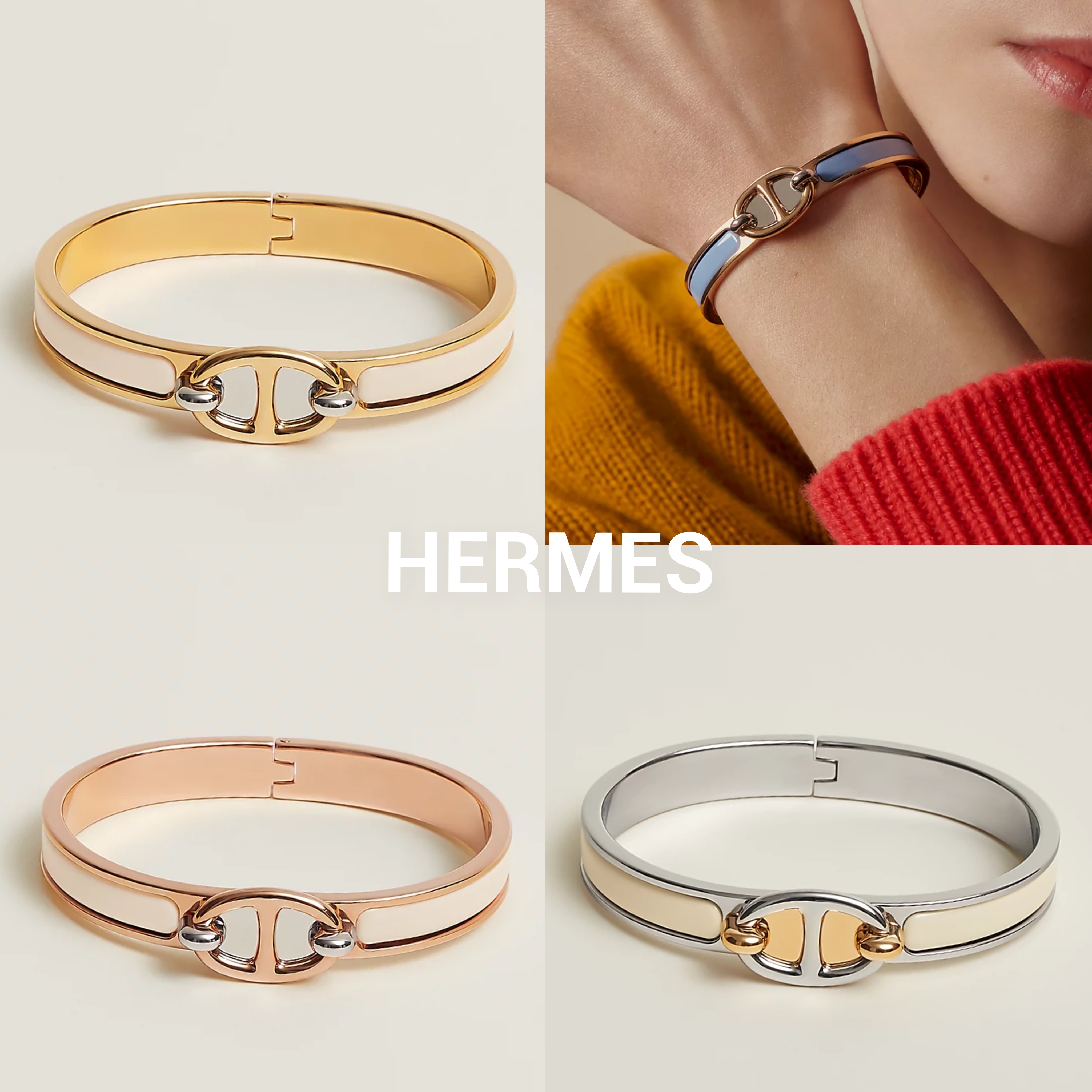 【イチ押し】HERMES レディース ブレスレット Creme