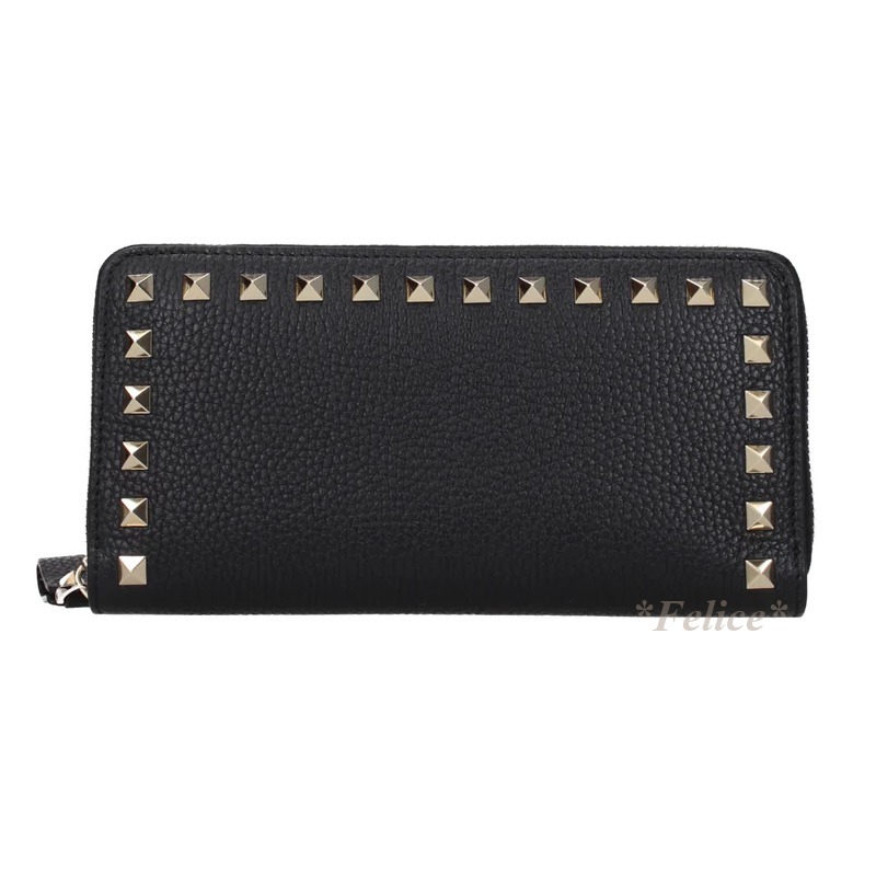 VALENTINO GARAVANI ◆ ロックスタッズ レザー ウォレット