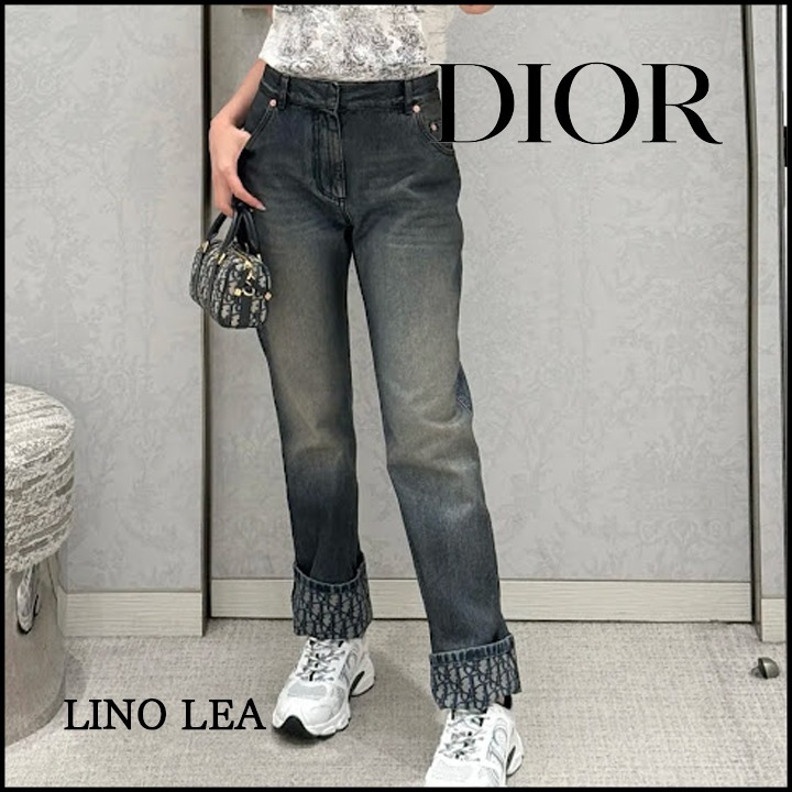 《裏地がお洒落♡》DIOR ストレートジーンズ