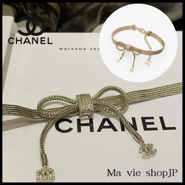 エレガント【CHANEL】さりげないリボンが可愛い リボンxCCロゴが可愛い♪CHANEL リボン バレッタ CCロゴ (CHANEL