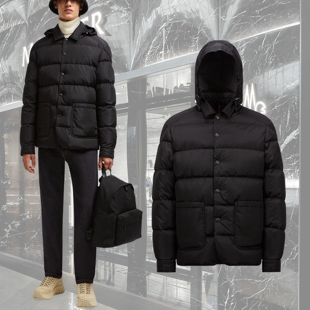 【MONCLER】Ciareidoフード付きダウン・シャツ・ジャケット