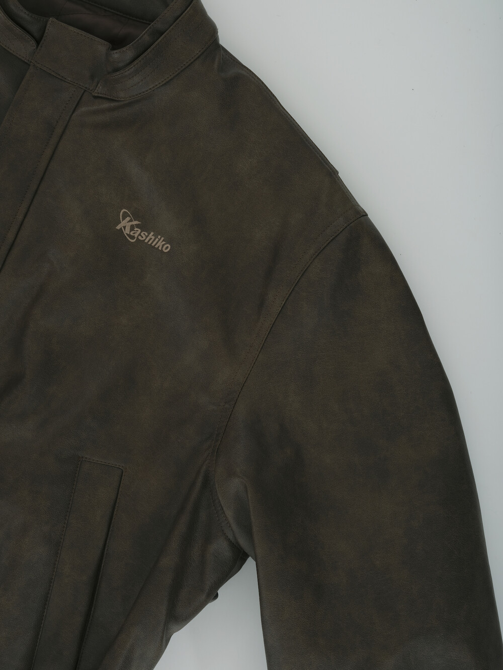 《Kashiko》 Yantra Faux Leather jacket