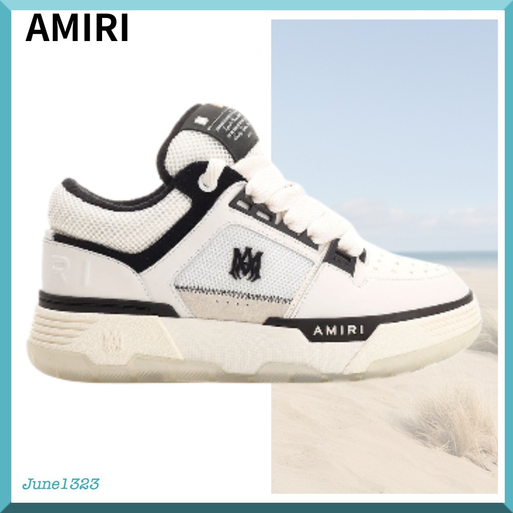 国内配送【AMIRI】MA-1 ホワイトレザー スニーカー