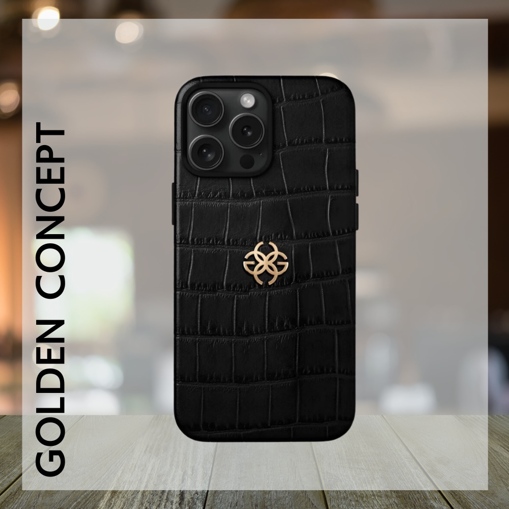 【GOLDEN CONCEPT】iphoneケース 16Pro/16ProMax レザー ロゴ