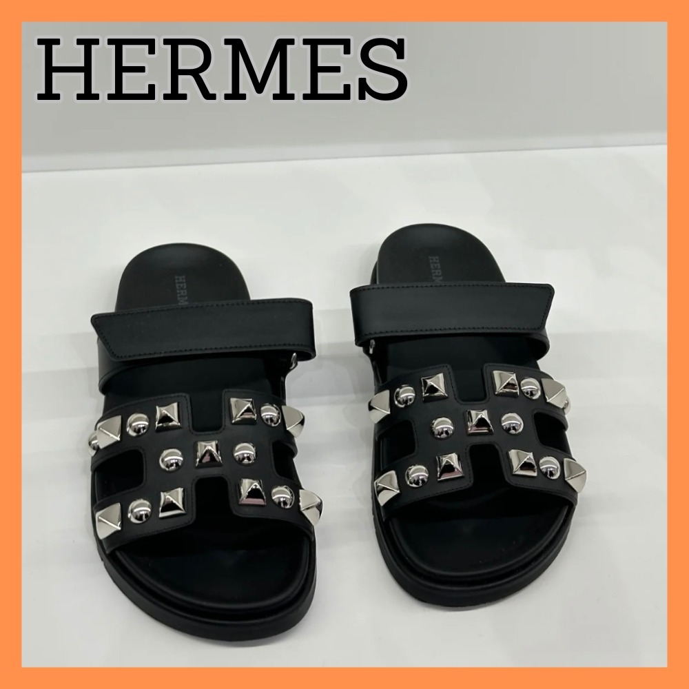 【スタッズ使いが素敵♪】HERMES シプレ サンダル