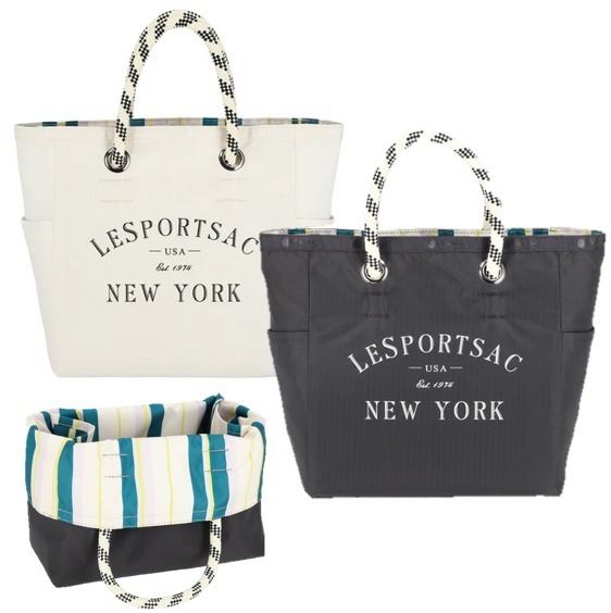 LeSportsac リバーシブル 可愛いロープハンドル 2WAY トート