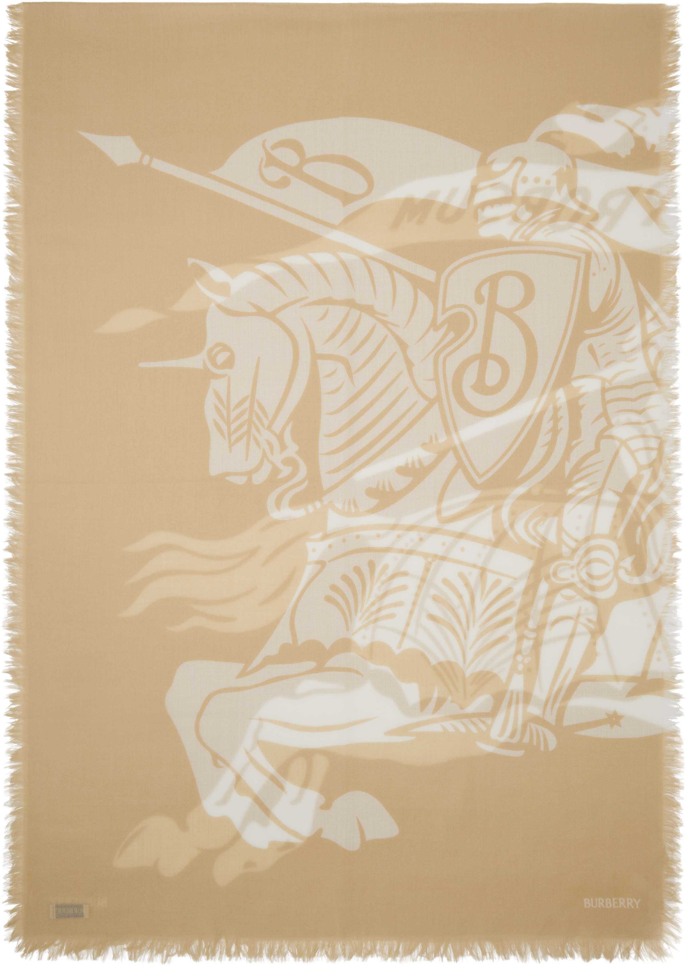 【関税込み】Burberry ベージュ EKD ウール ストール