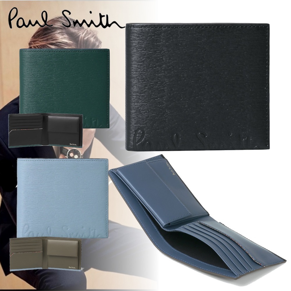 【Paul Smith】カッコいい！クロップドロゴ 2つ折り財布