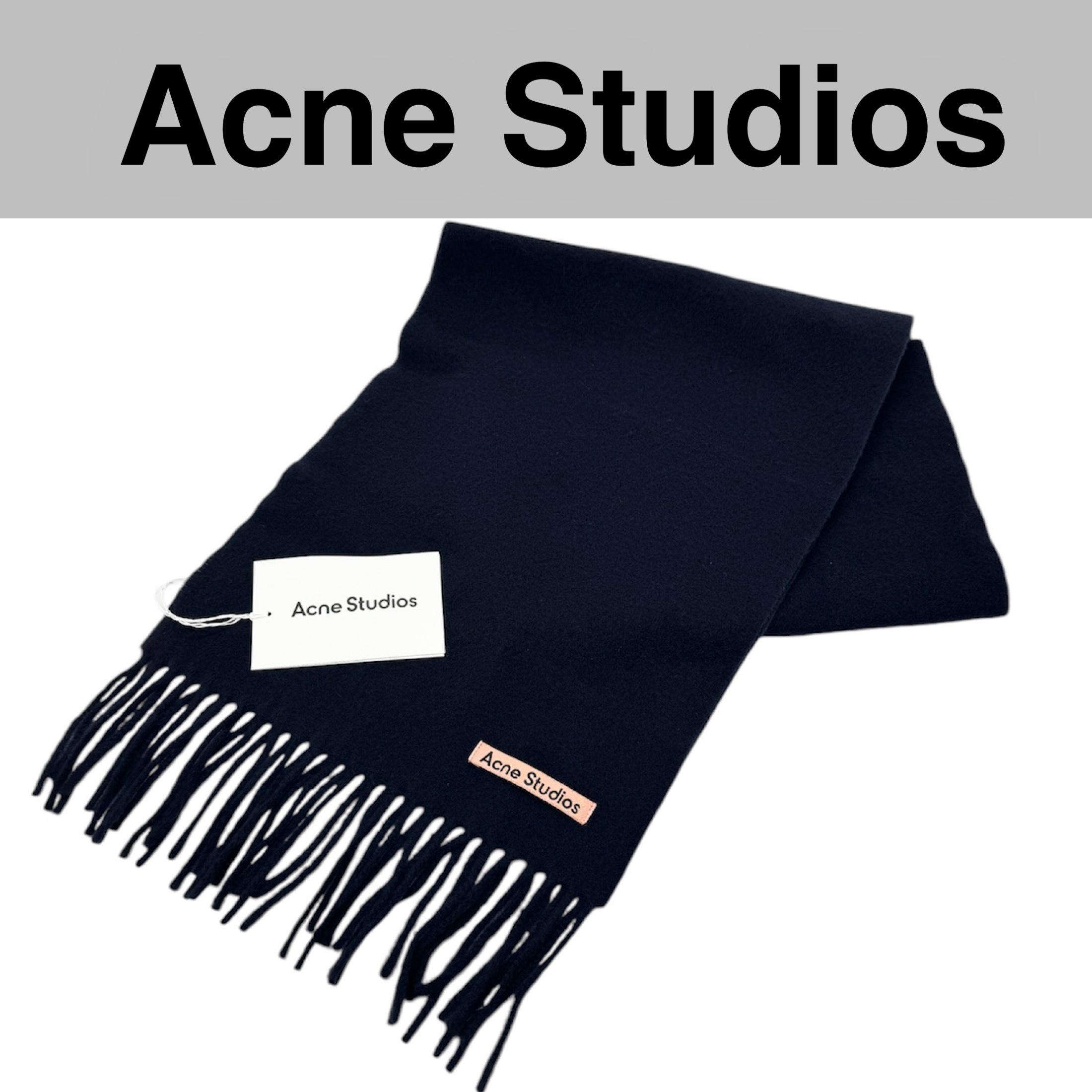 【安心の国内発送】acne アクネ フリンジ ウール マフラー
