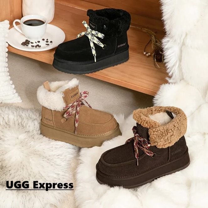 【UGG Express】シープスキン☆レースアップアンクルブーツ