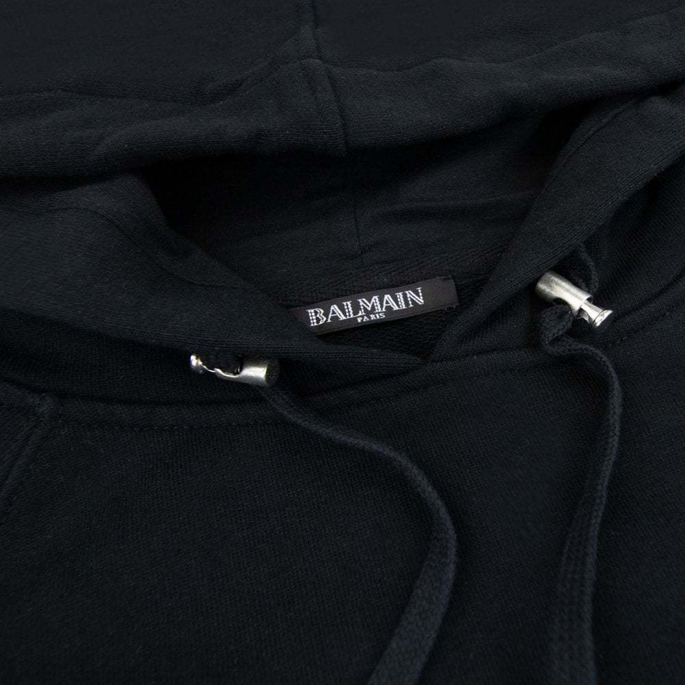 希少【BALMAIN】ロゴプリント ドローストリング フーディー