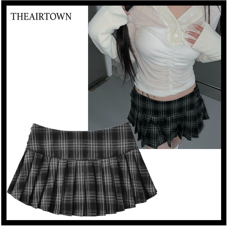 ★送料・関税込★THEAIRTOWN★CHECK SISTERS PLEATS SK★