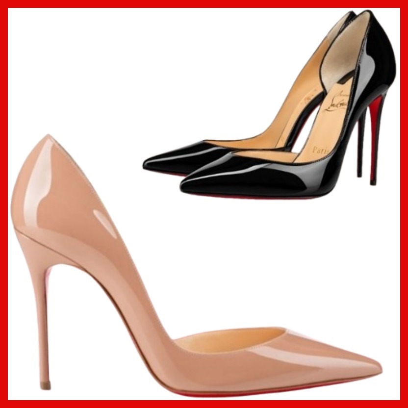 直営店Christian Louboutin*イリザ100mmパンプス パテントカーフ