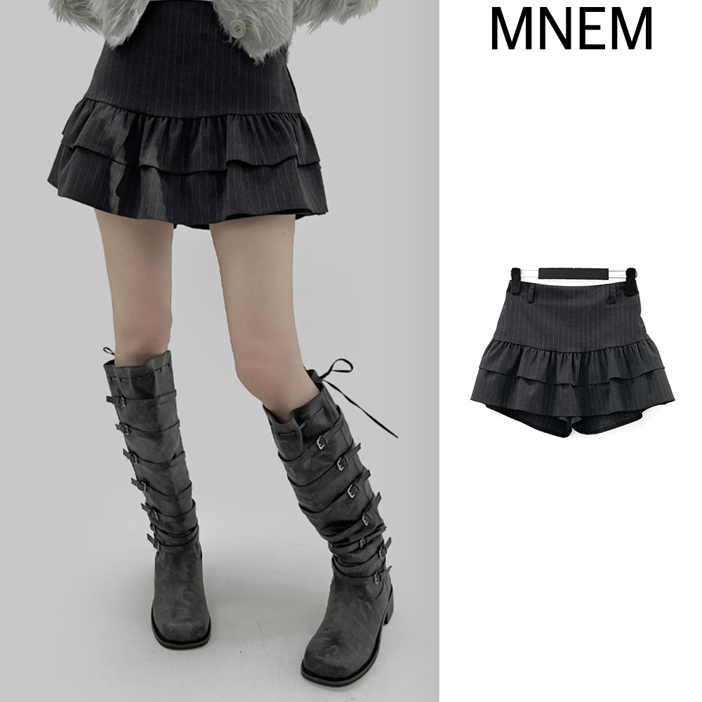 【mnem】Glit Frill Skirt Pants