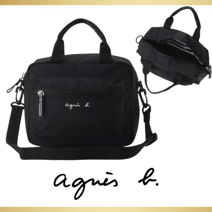 アニエスベー agnes b. バッグ ロゴリュックサック ブラック